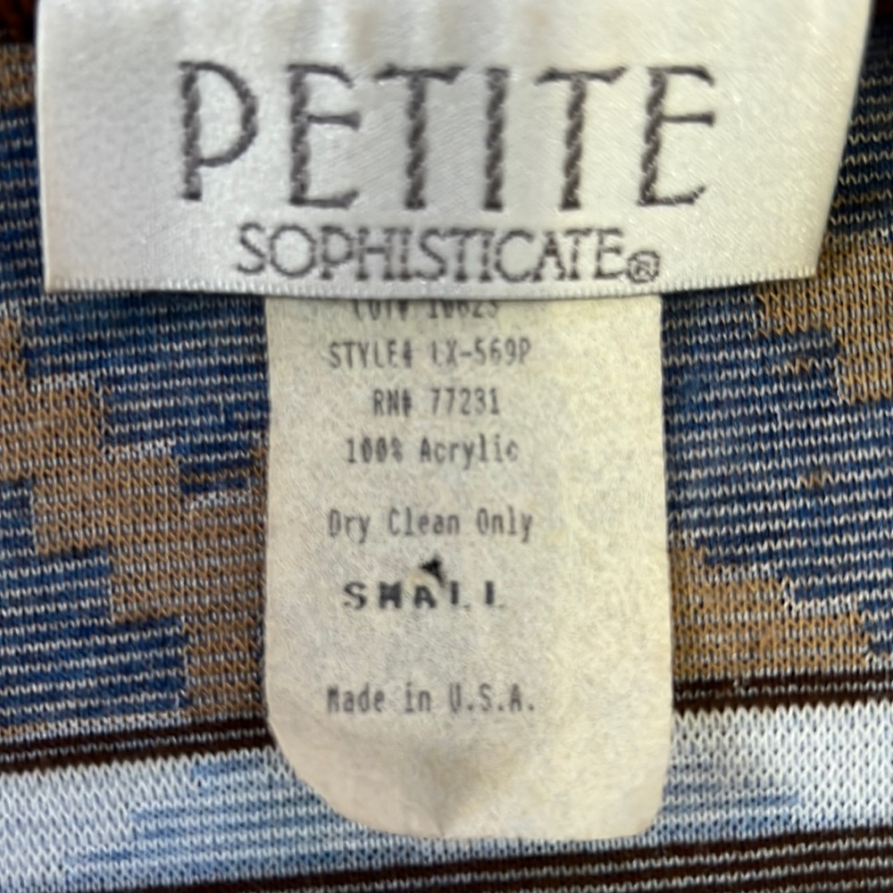 Multi Color Azrec Pattern Button Down Jacket Peti… - image 7